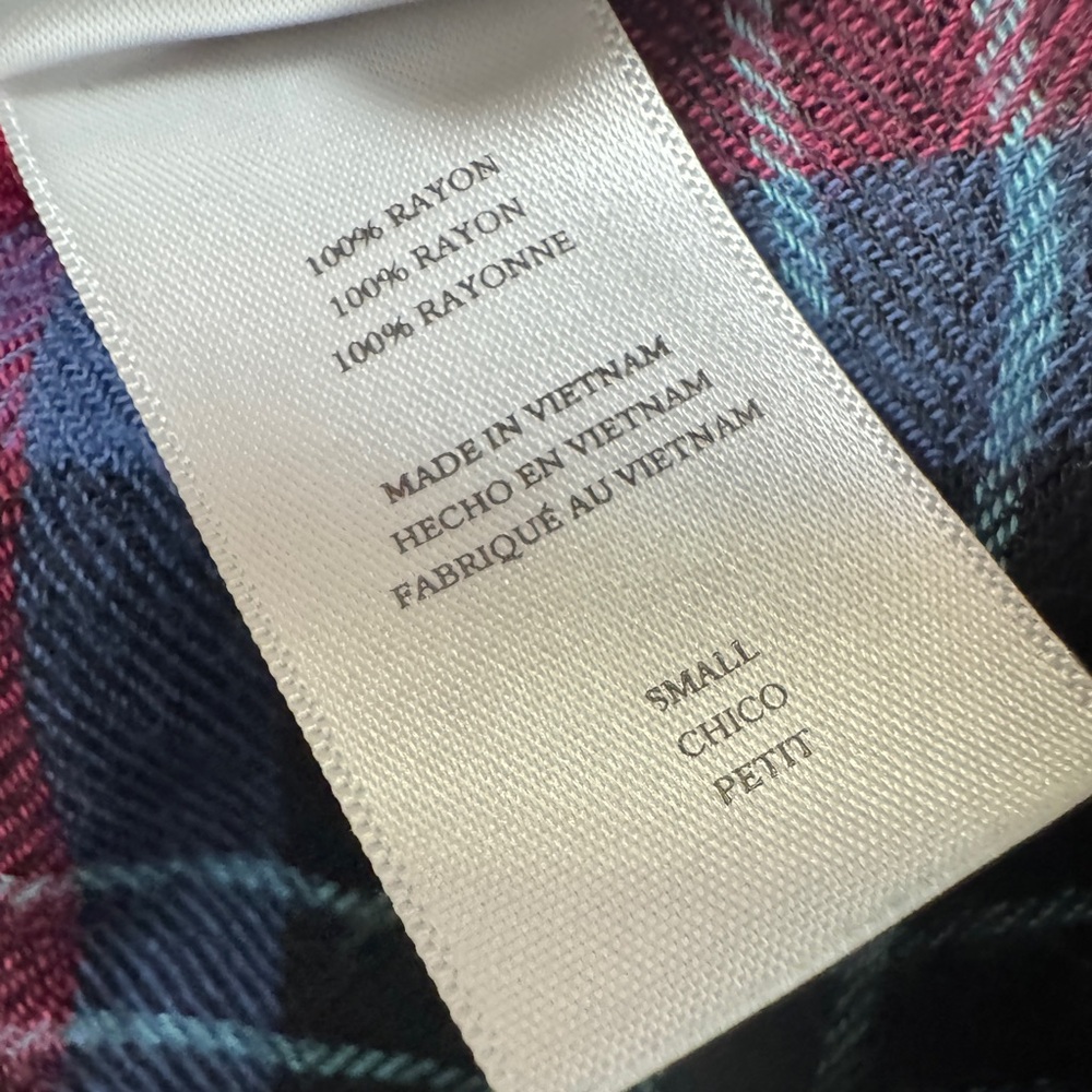 Rails Hunter Flannel Feel Button Front Shirt Midnight Ultramarine Berry Small - Picture 11 of 14
